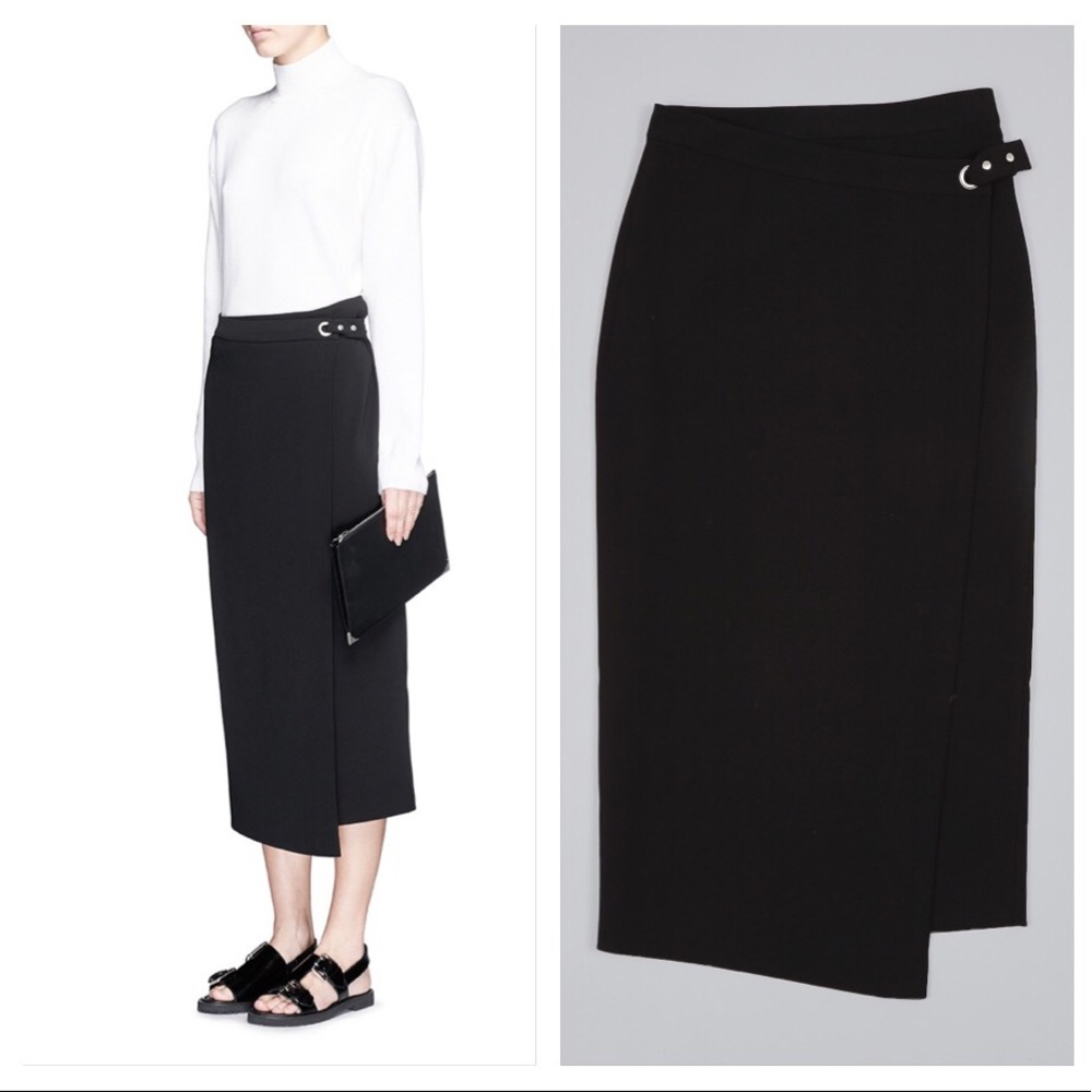 Alexander Wang Dobby Twill Wrap Skirt